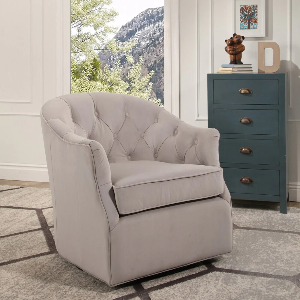 Abbyson Leland Swivel Club Chair