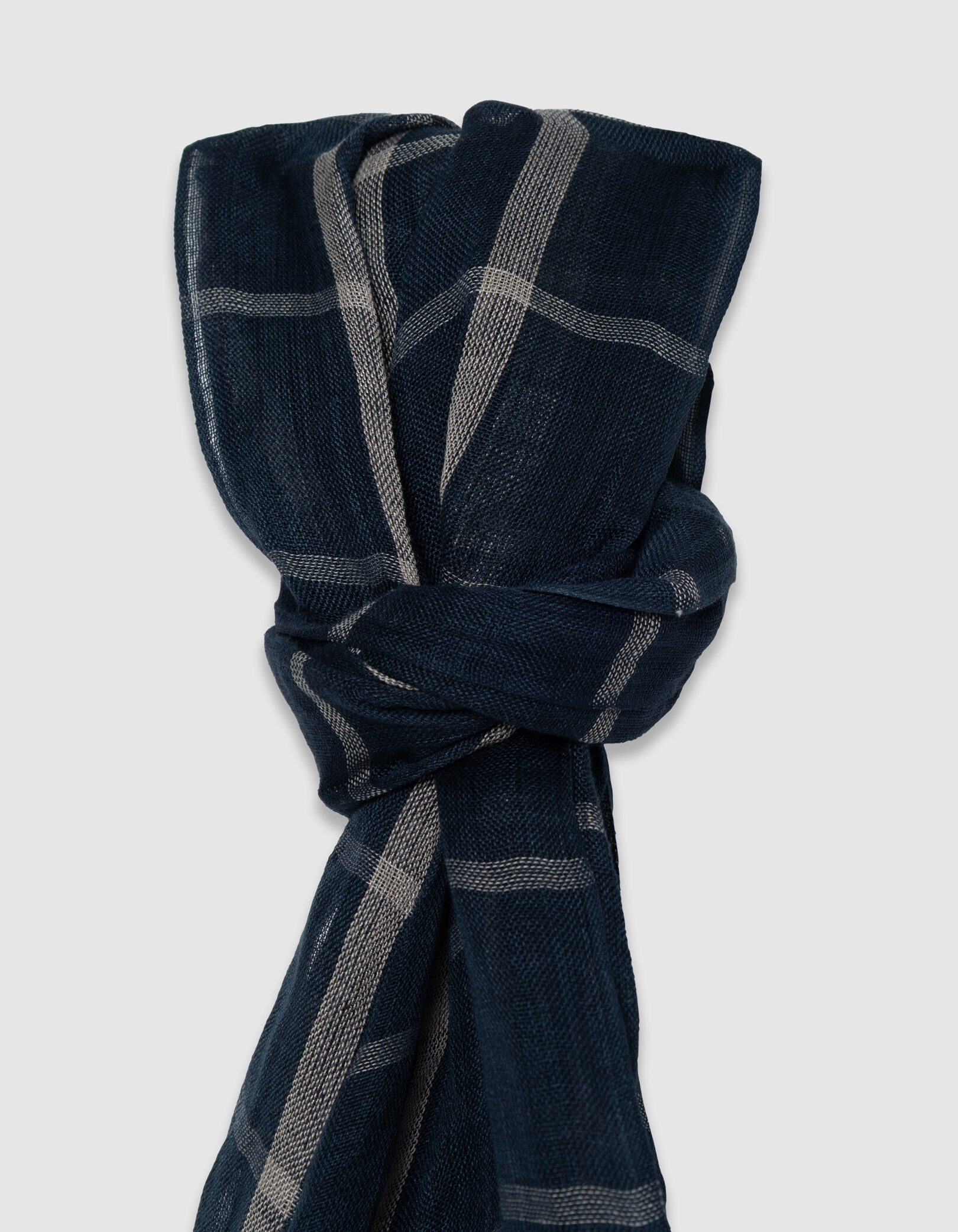 Foulard marine motif carreaux Homme