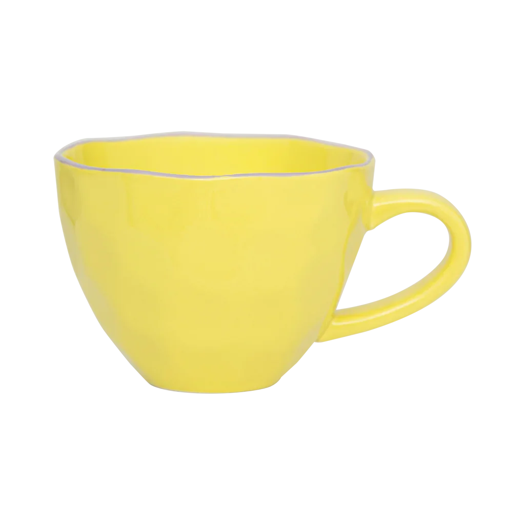 Urban Nature Culture Good Morning kopje Cappuccino/Tea sculpted - Lime Light - 11x8cm