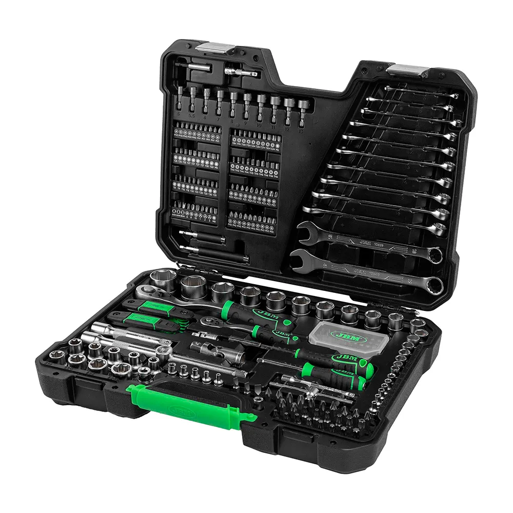 JBM 232-Piece Tool Set With Zinc-Plated Hex Sockets Tool Set With Zinc-Plated Hex Sockets 232 pieces