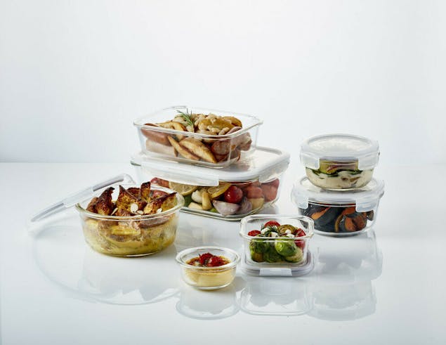 Lock & Lock Boroseal 10Pc Heat Resistant Glass Container Set 10 Piece