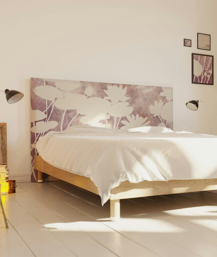 HAKU - Tête de lit avec housse Rose pâle 140 cm