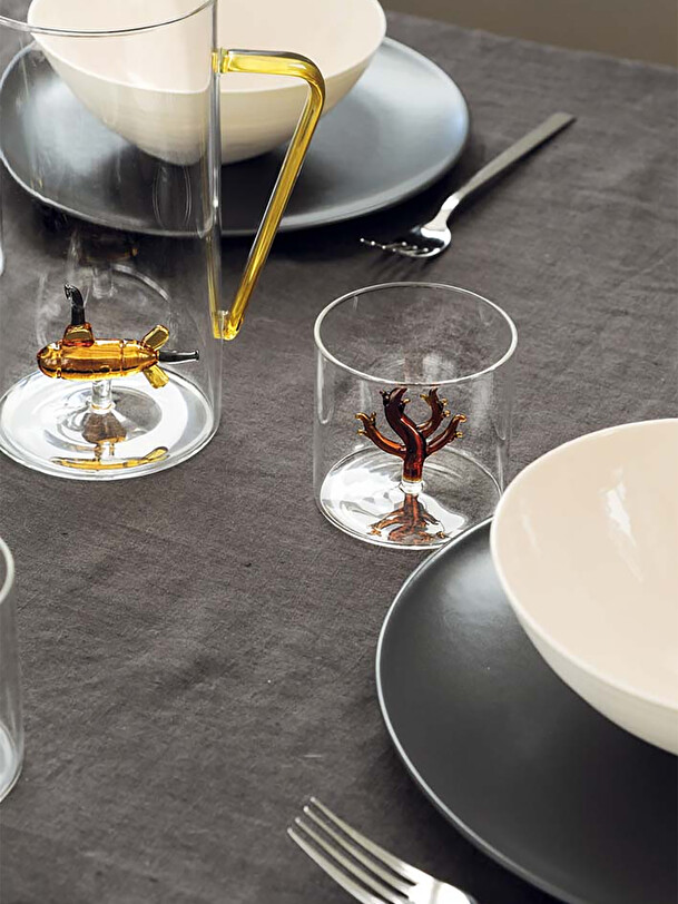 Verre figurine corail - wd lifestyle easylife orange