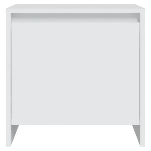 NNEVL Bedside Cabinet White 45x34x44.5 cm Chipboard