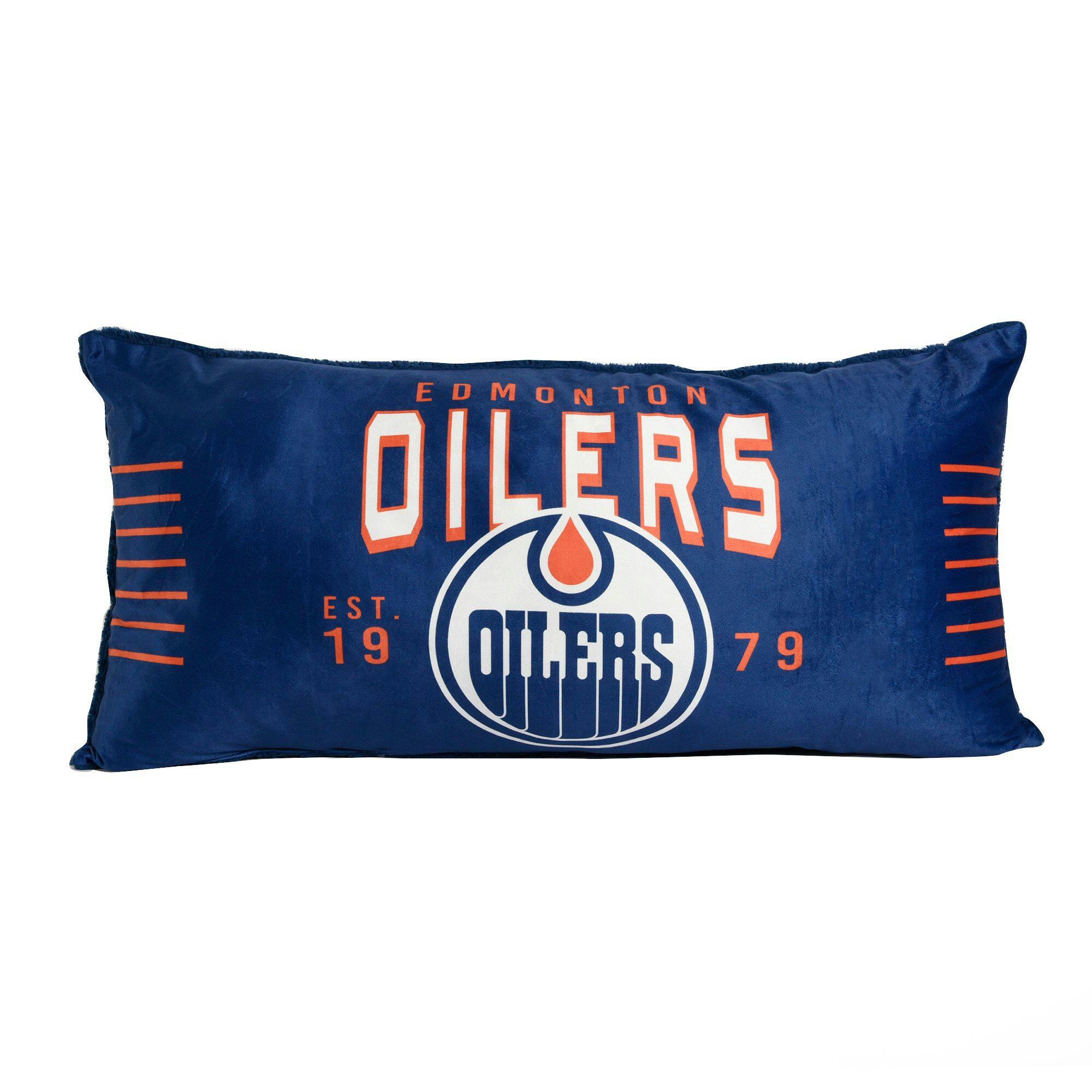 NHL Edmonton Oilers Officially Licensed Hockey Body Pillow, 18-in x 36-in