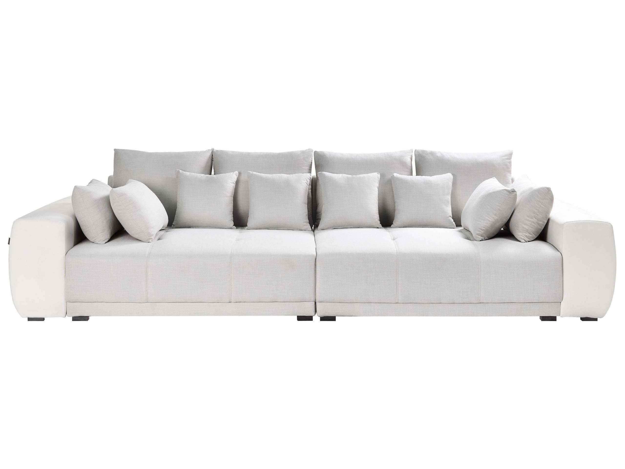 Sofa kanapa XXL duża poduszki jasnoszara