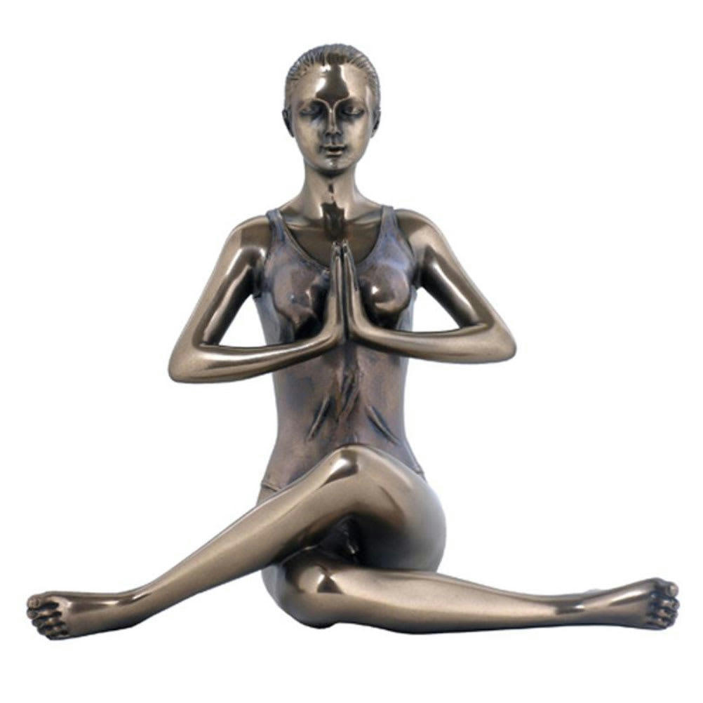 - Statuette yoga en résine couleur bronze