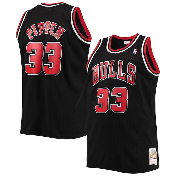 Scottie Pippen Chicago Bulls  Big & Tall Hardwood Classics Swingman Jersey - Black/Red