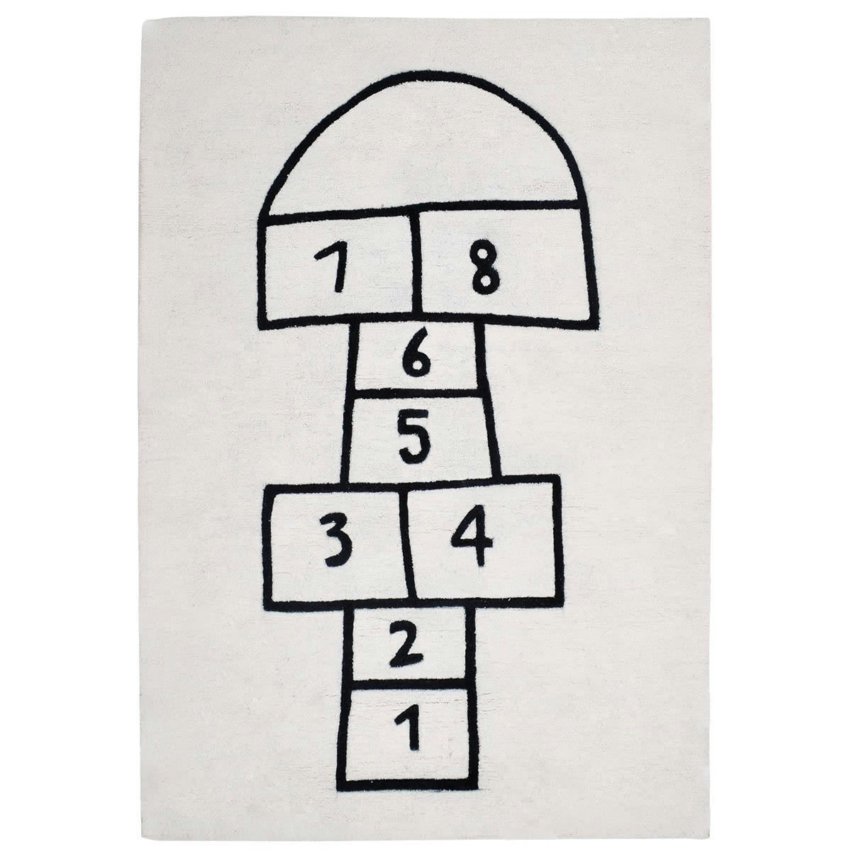 PLAY - Tapis marelle en Coton Beige