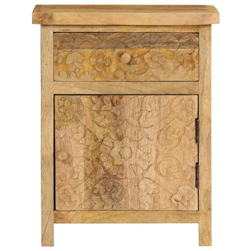 NNEVL Bedside Table Solid Mango Wood 40x30x50 cm