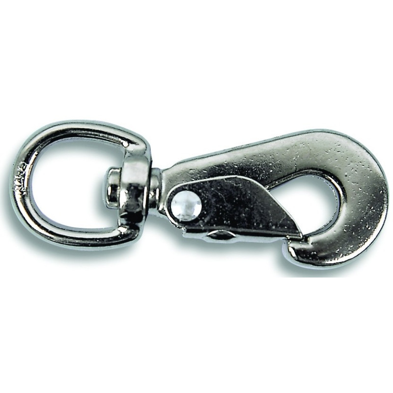 Porte-mousqueton à linguet en zamak nickelé 90 mm CHAPUIS