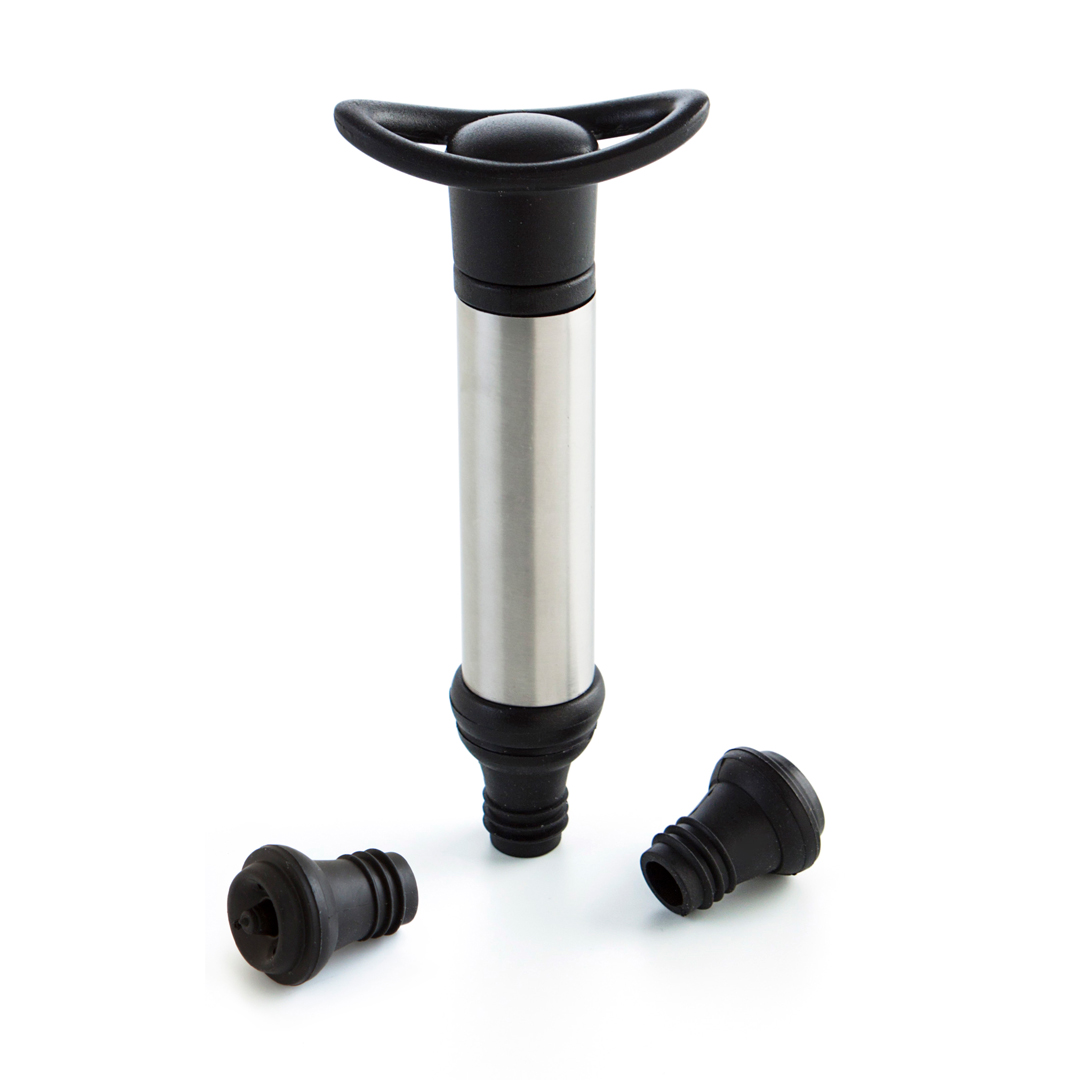 Bomba de vácuo para garrafa de vinho com 2 tampas