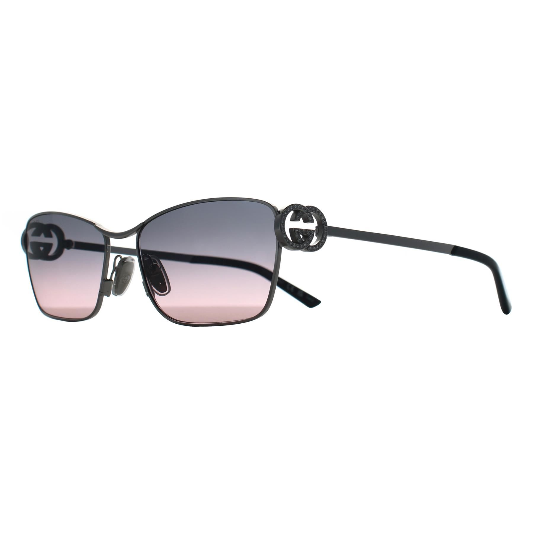 Gucci Rectangle Silver Grey Gradient GG2045S