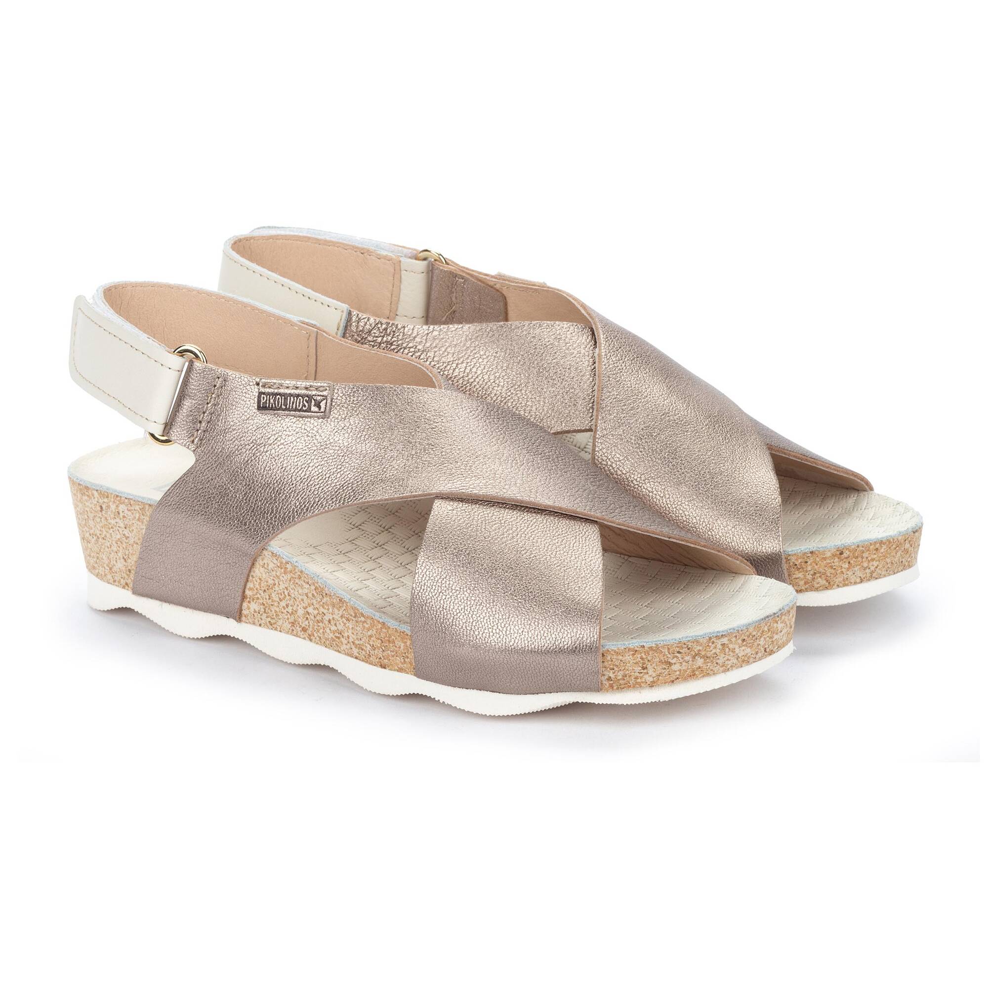 MAHON - Sandalias con cierre adherente y cuña para mujer