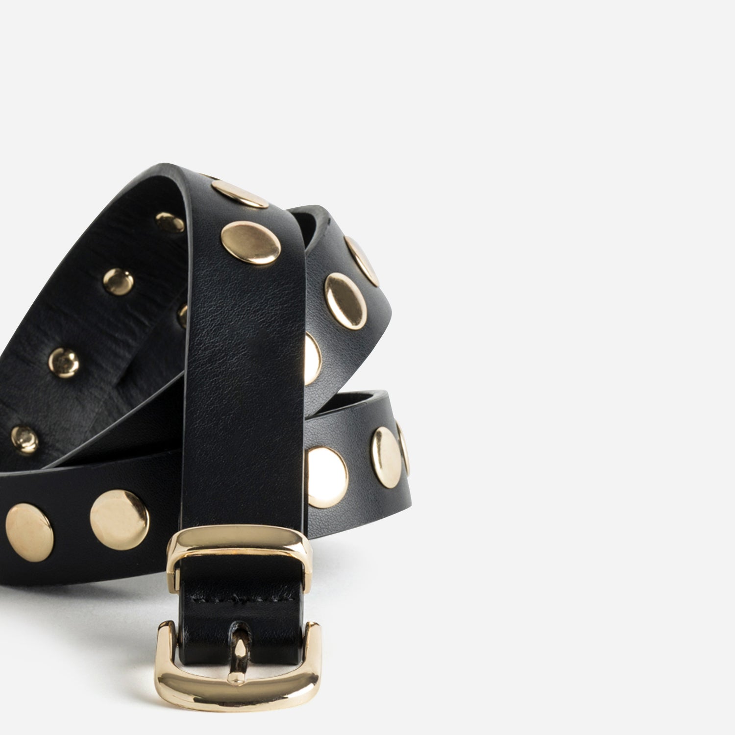 Ceinture noire décor maxi clous