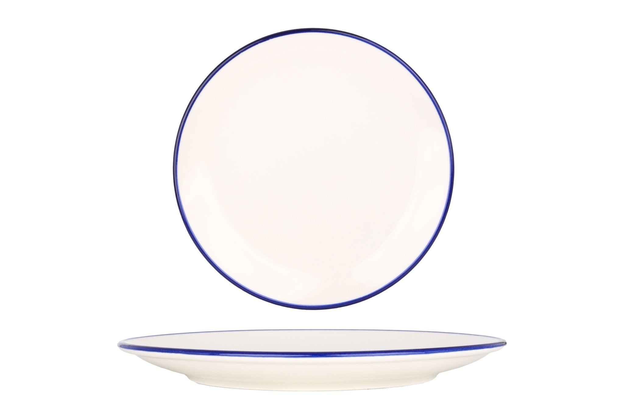 Rinart Gebaksbord - Blue Edge - Porselein - 23 cm - set van 6