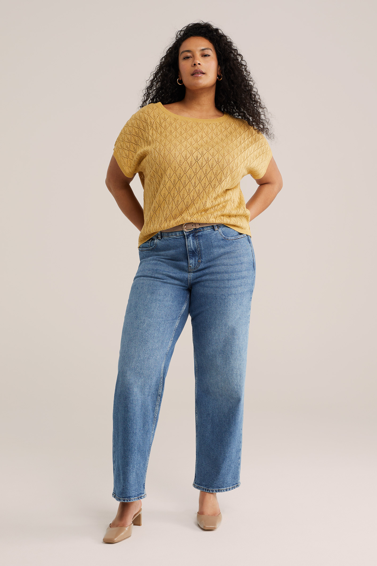 Dames trui met opengewerkt structuur - Curve