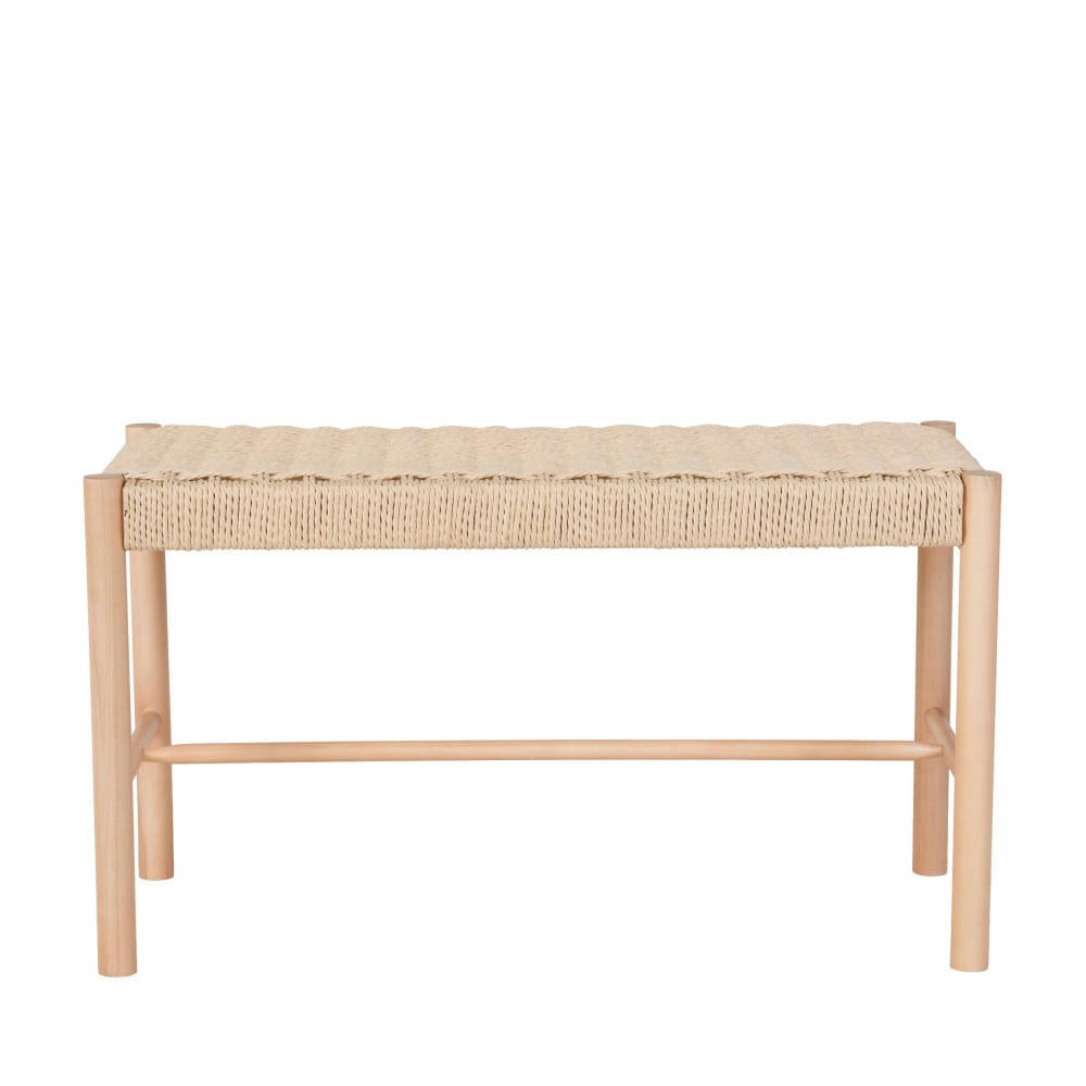 ABANO - Banc en bois et corde tressée L80cm naturel