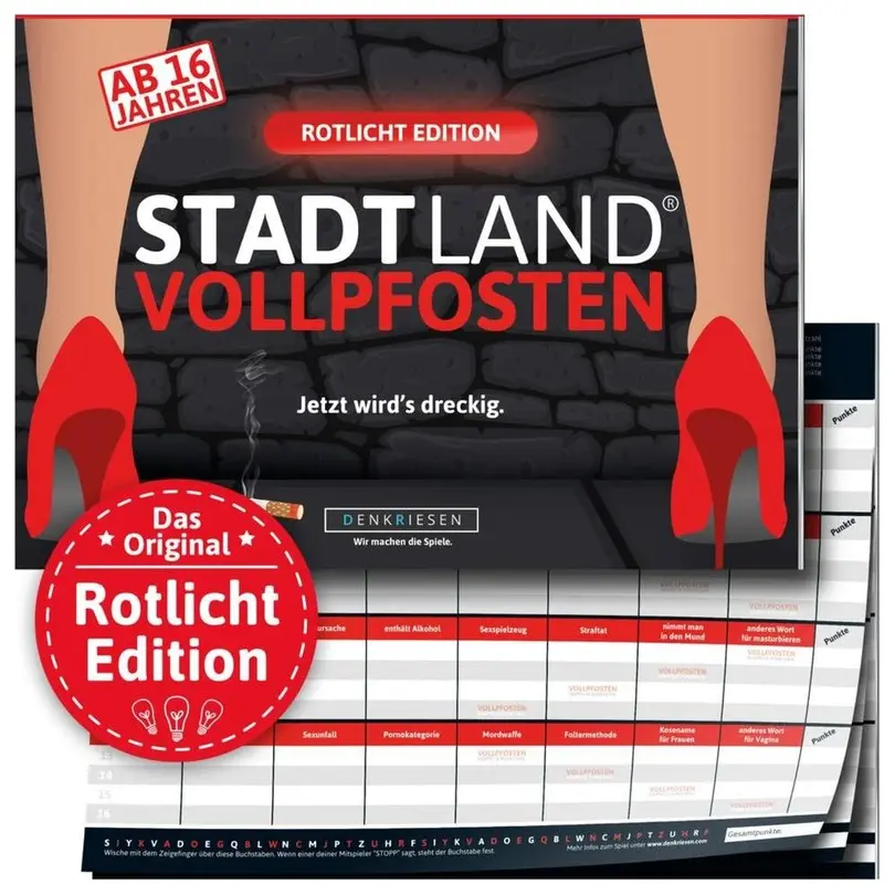 Party-Spiel Stadt Land Vollpfosten
