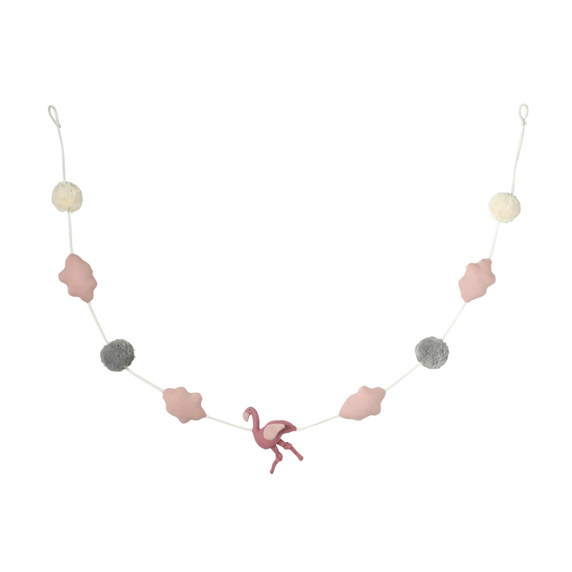 FLAMINGO - Guirlande murale en coton multicolore 150cm