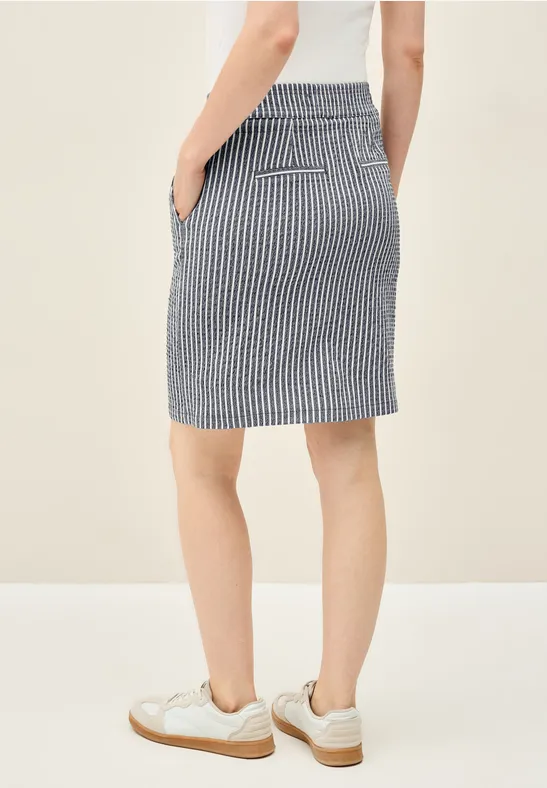 Gestreifter Seersucker Rock