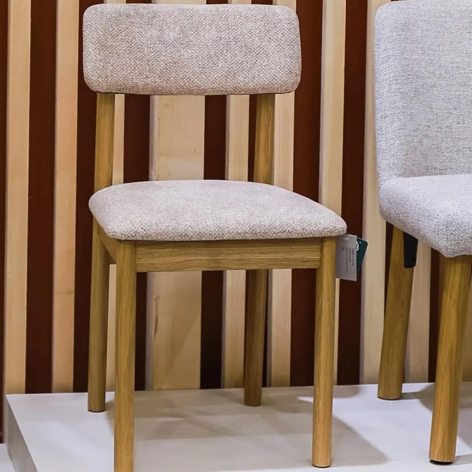 Eetkamerstoel Zand Boucl&eacute; - Canora - Set van 2