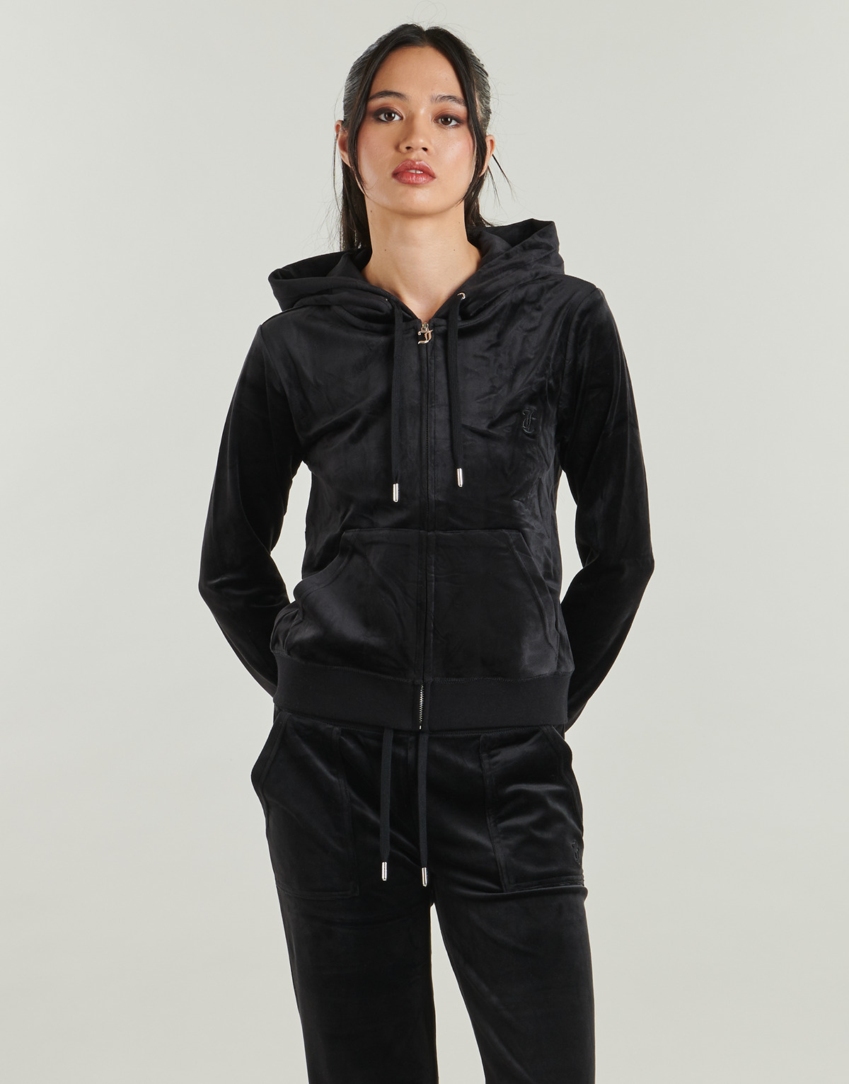 Juicy Couture - Robertson Zip Through Hoodie With Zip - Black