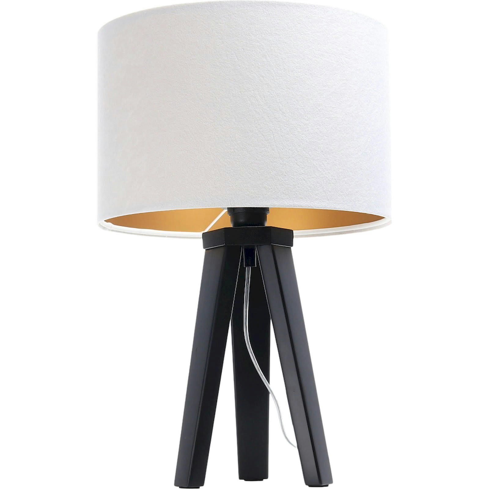 GLAMOUR - Lampe de chevet Bois Noir 30x30x46 cm