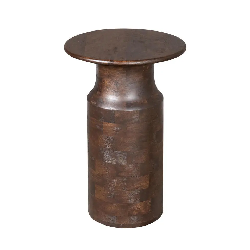 StarFurn - Bijzettafel Mason rond - donkerbruin