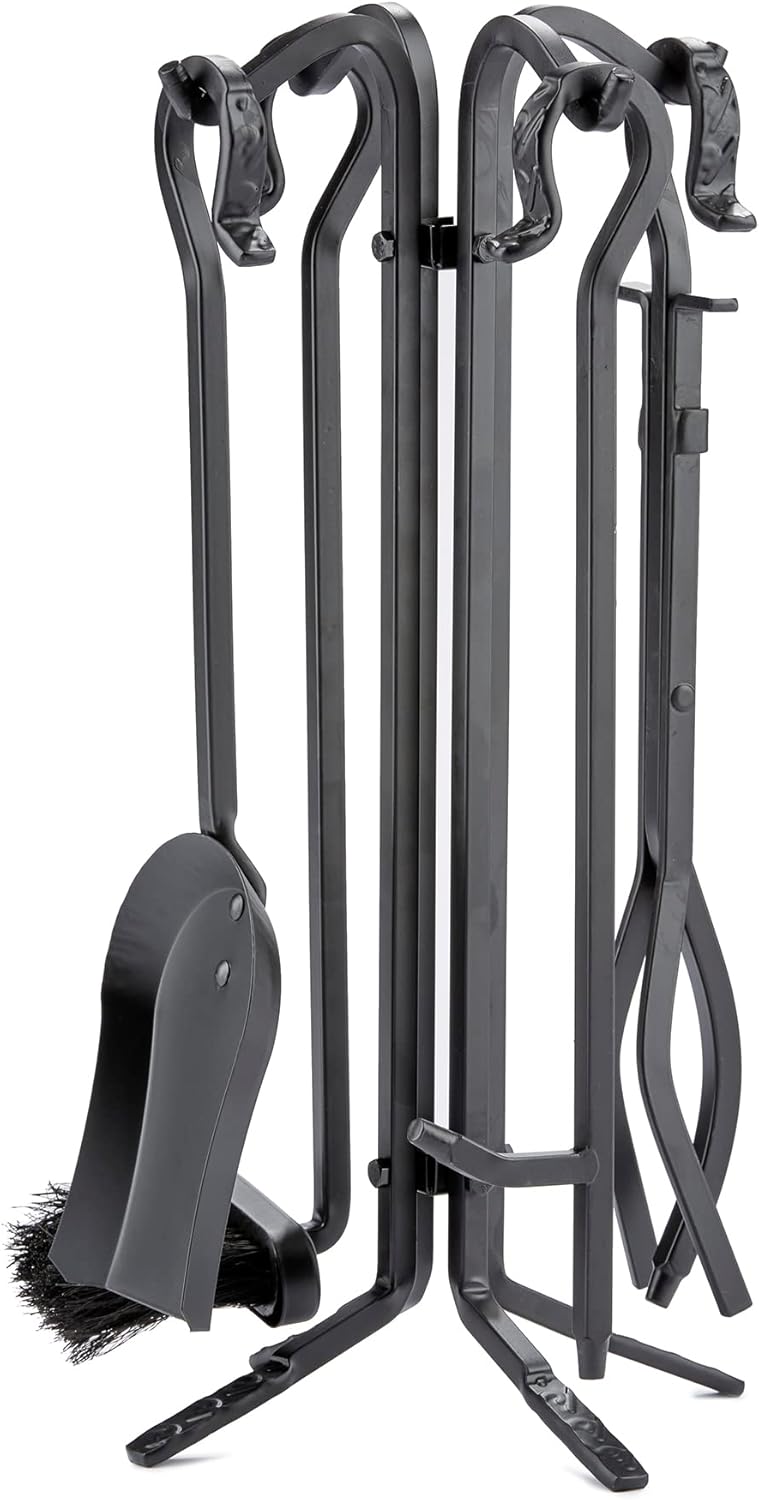 UniFlame 5-Piece Black Rustic Mini Fireplace Tools Set (F-1126)