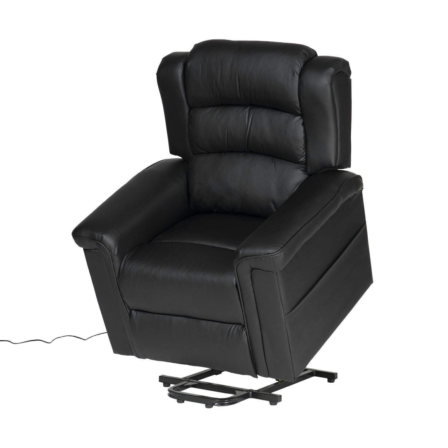 BERNIE - Fauteuil électrique inclinable en simili noir