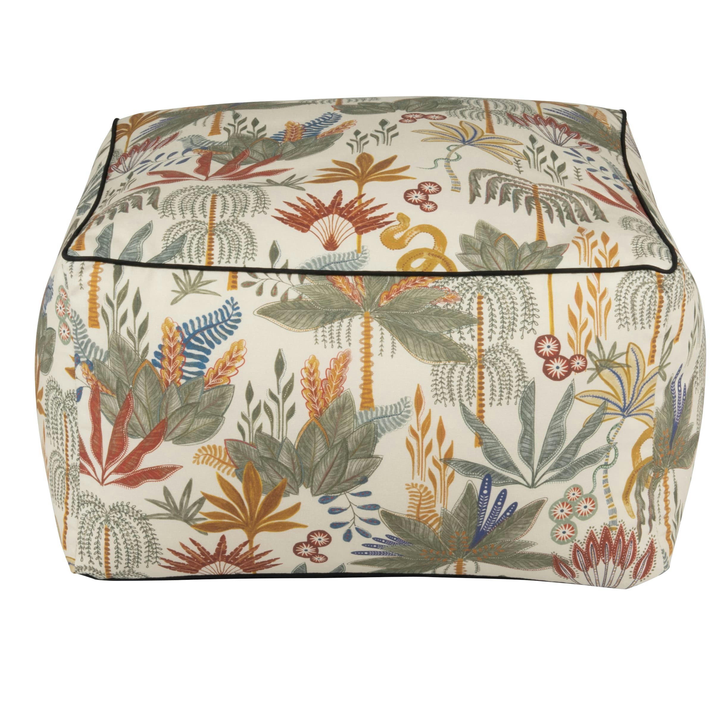 ISIDORE - Pouf à motifs multicolores