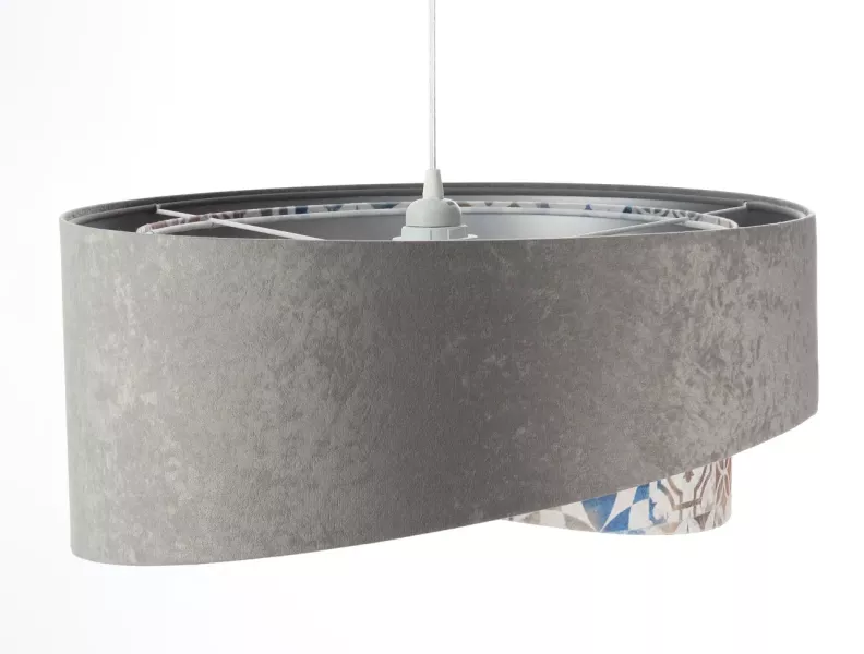 Lampa wisząca ASHES szara/srebrna