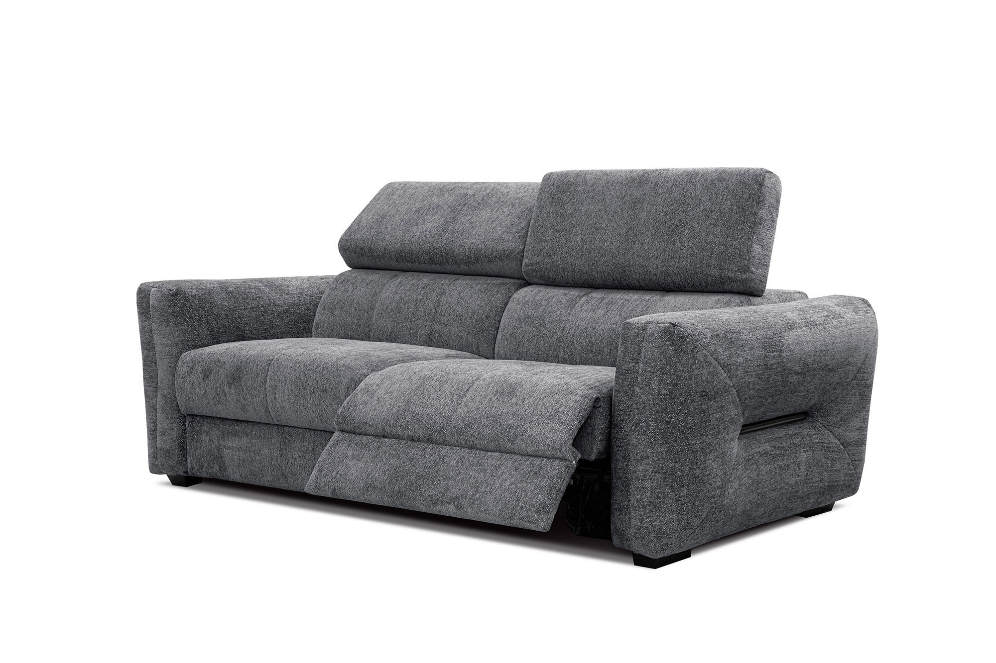 CALVERA Sofa 3 osobowa, 1 x Relax Zero Gravity, grafitowa