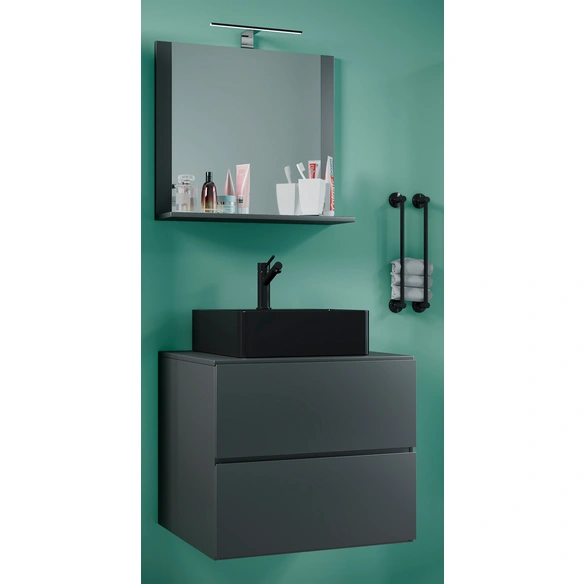 Waschplatz-Set »Lendas«, 3-tlg., 60 cm, anthrazit