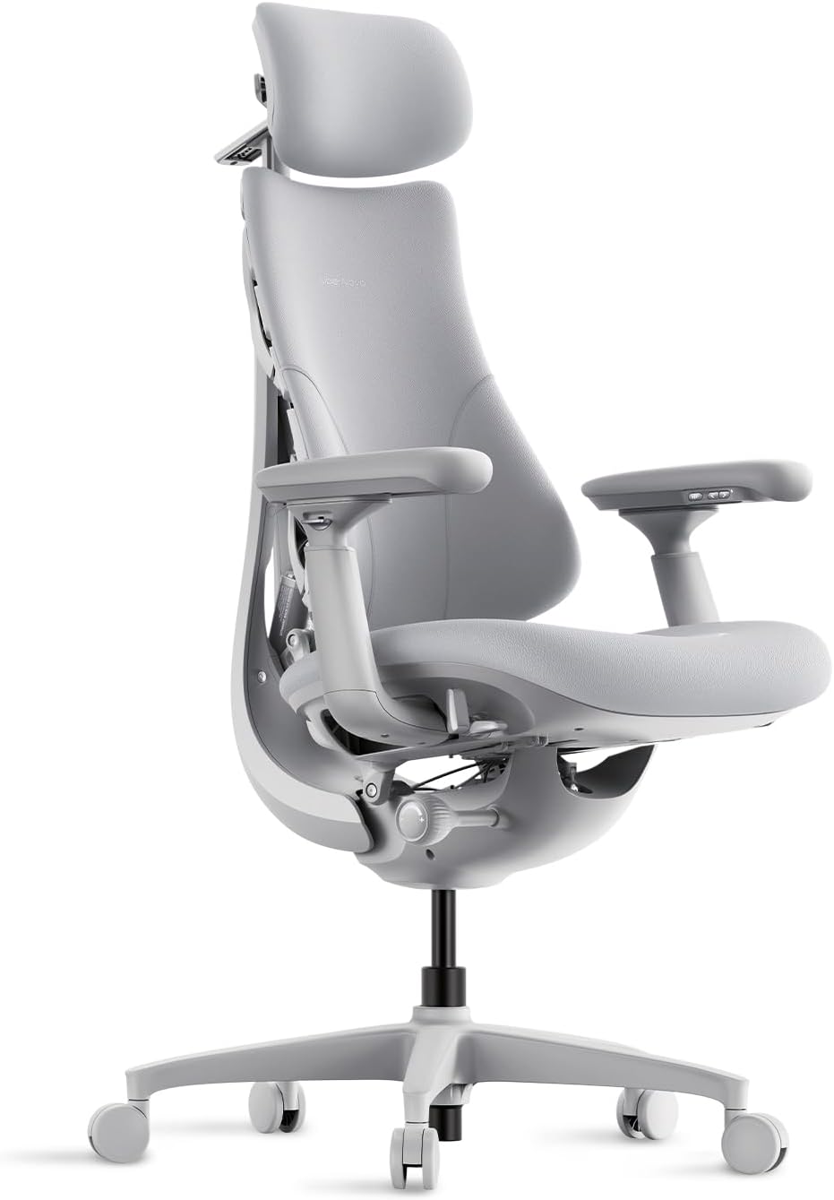 LiberNovo Dynamic Ergonomic Office Chair - Comfy Adjustable Desk Chair with Adaptive Lumbar Support, 160° Recline & Built-in Spine Stretch for Back Comfort, Home Office Long Hours Use, Gray+48cm