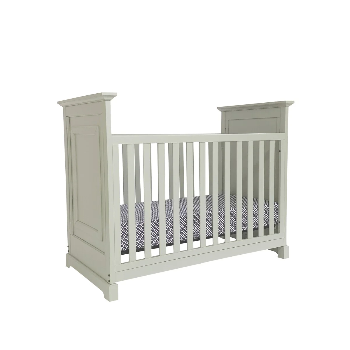 3-in-1 Convertible Island Crib in Light Grey