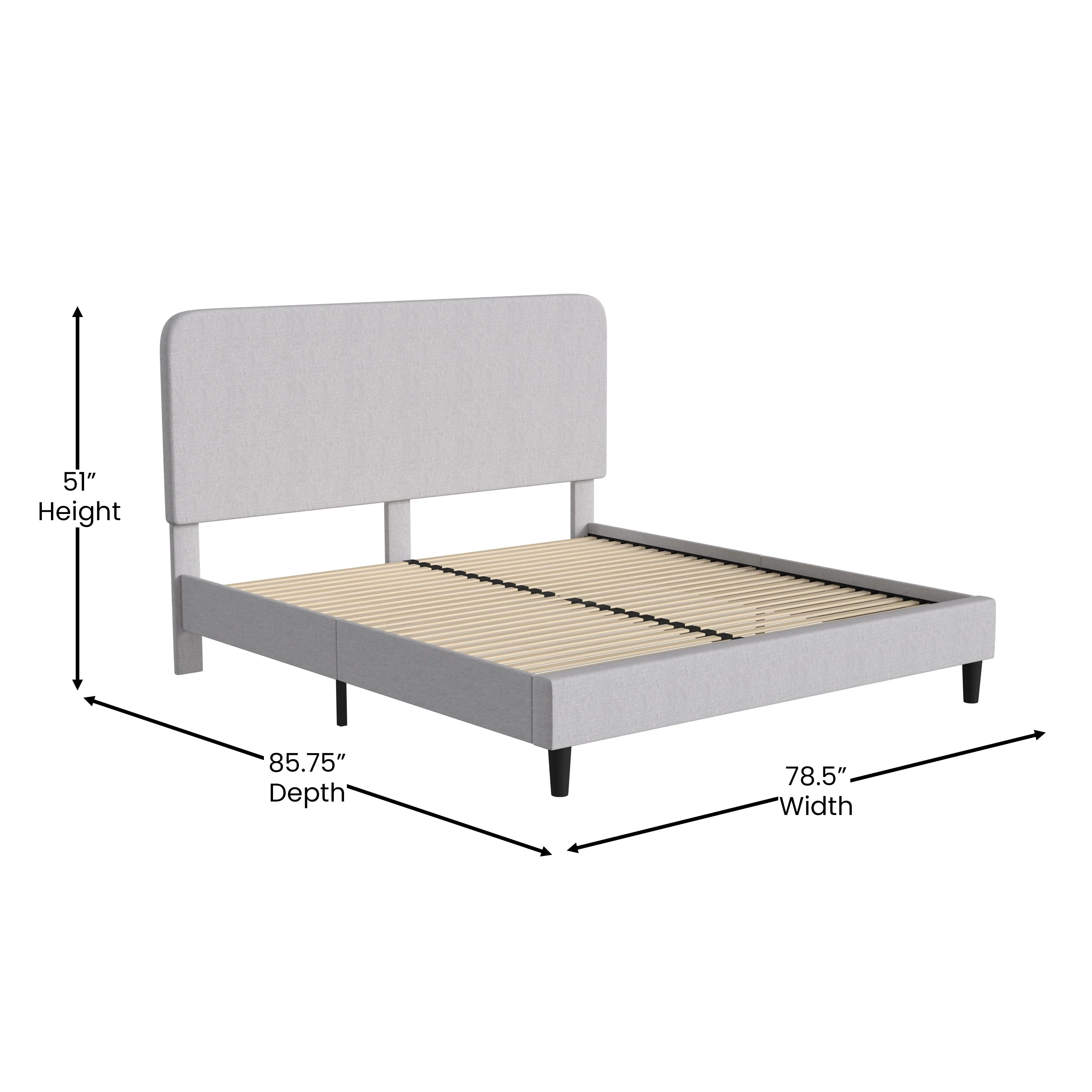 Upholstered Platform Bed with headboard