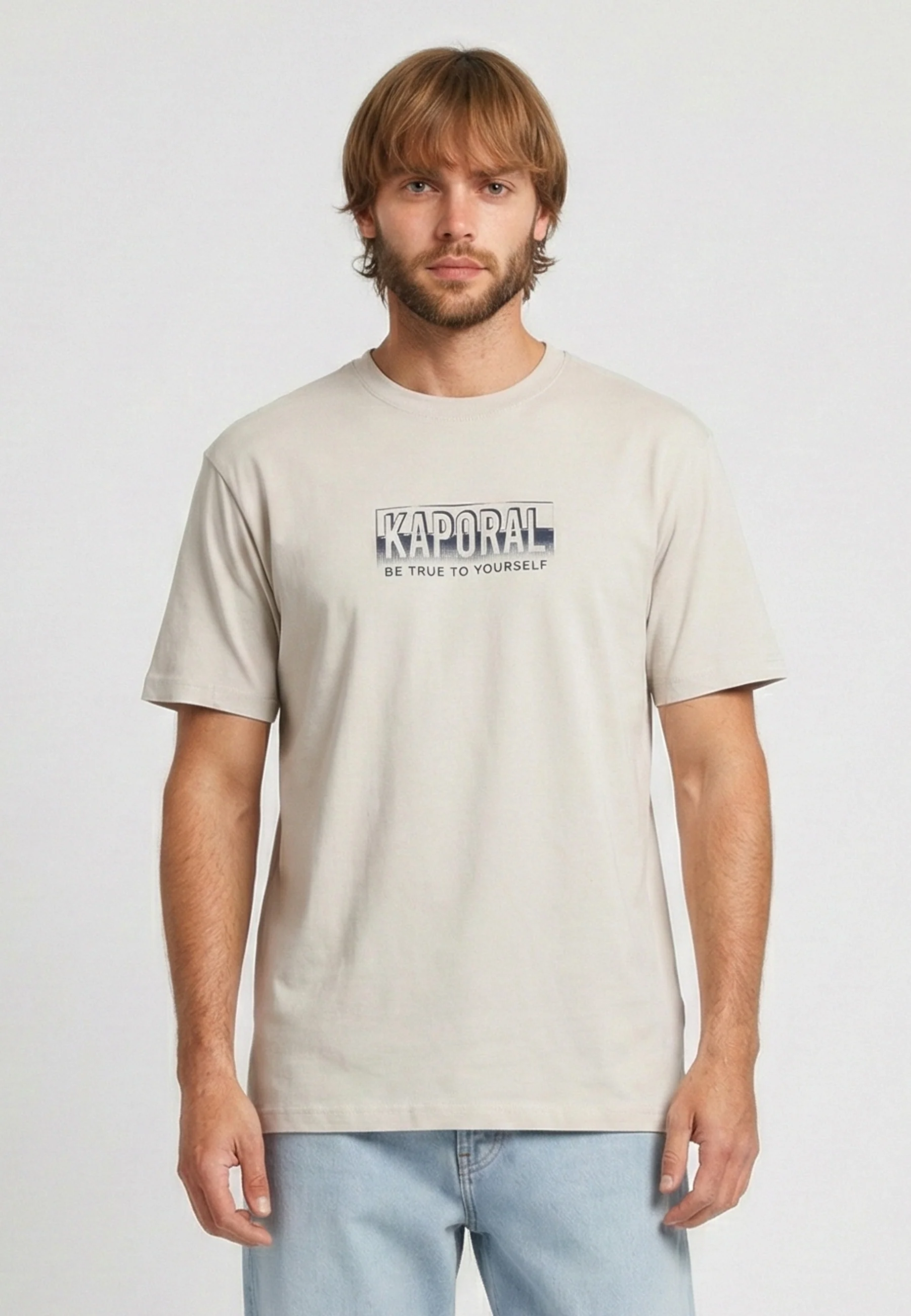 T-shirt manches courtes regular blanc cassé coton BAZZI
