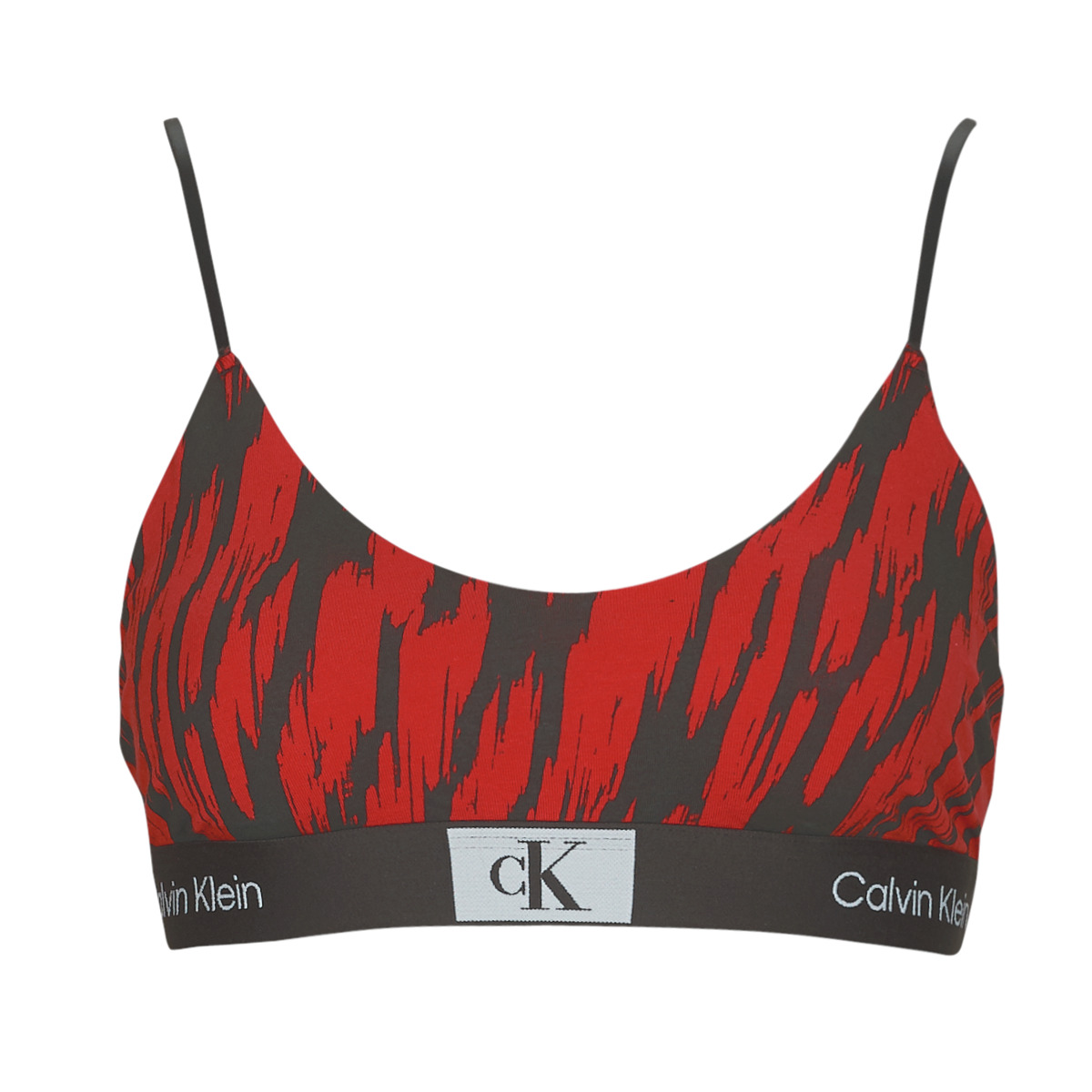 Calvin Klein Jeans - UNLINED BRALETTE - Black / Red