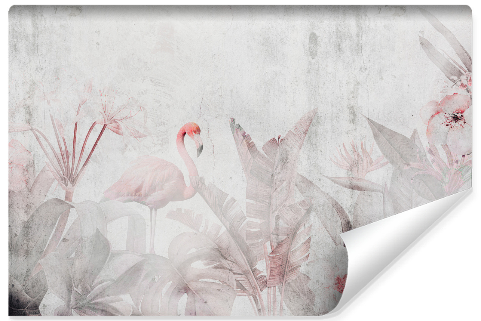 Fototapeta Flamingi Na Betonie 90x60cm