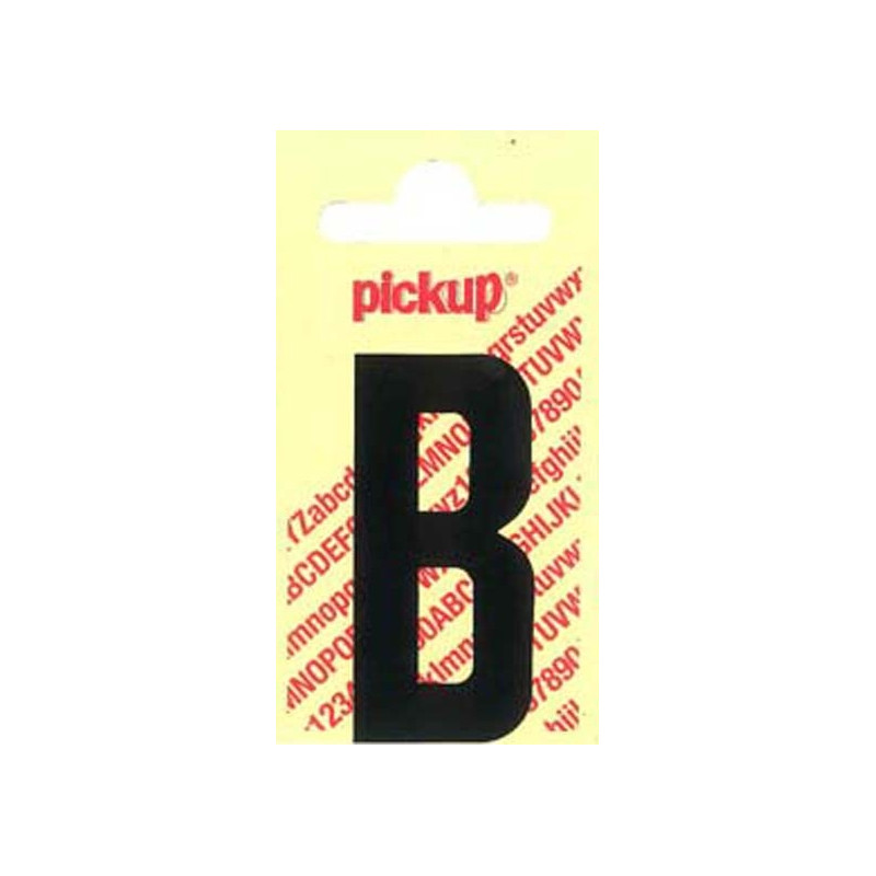 Lettre B adhésive noire 9 x 7 cm