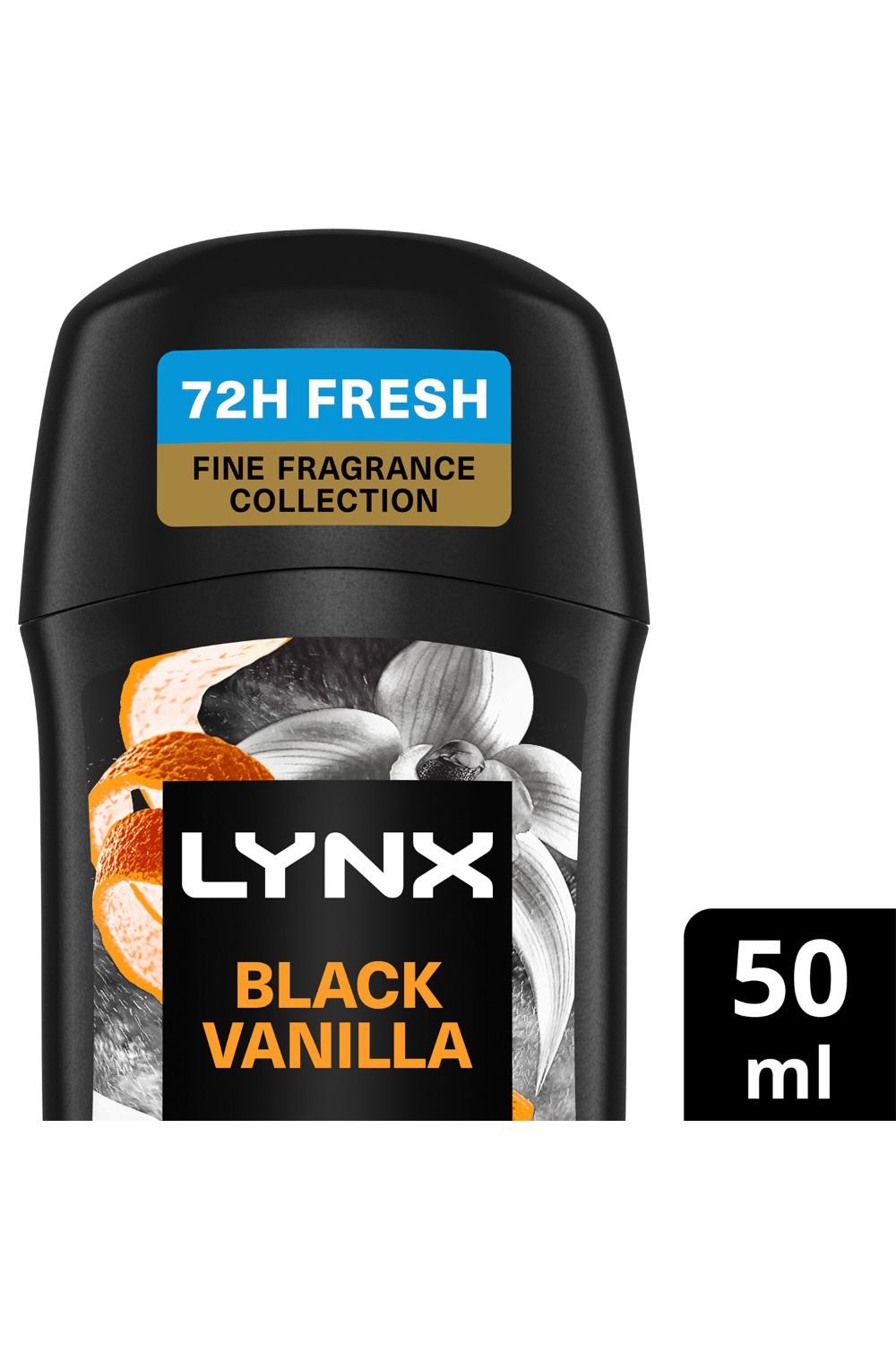 Lynx Deodorant' Stick Black Vanilla with 72Hrs Freshness 50ml, 3pk