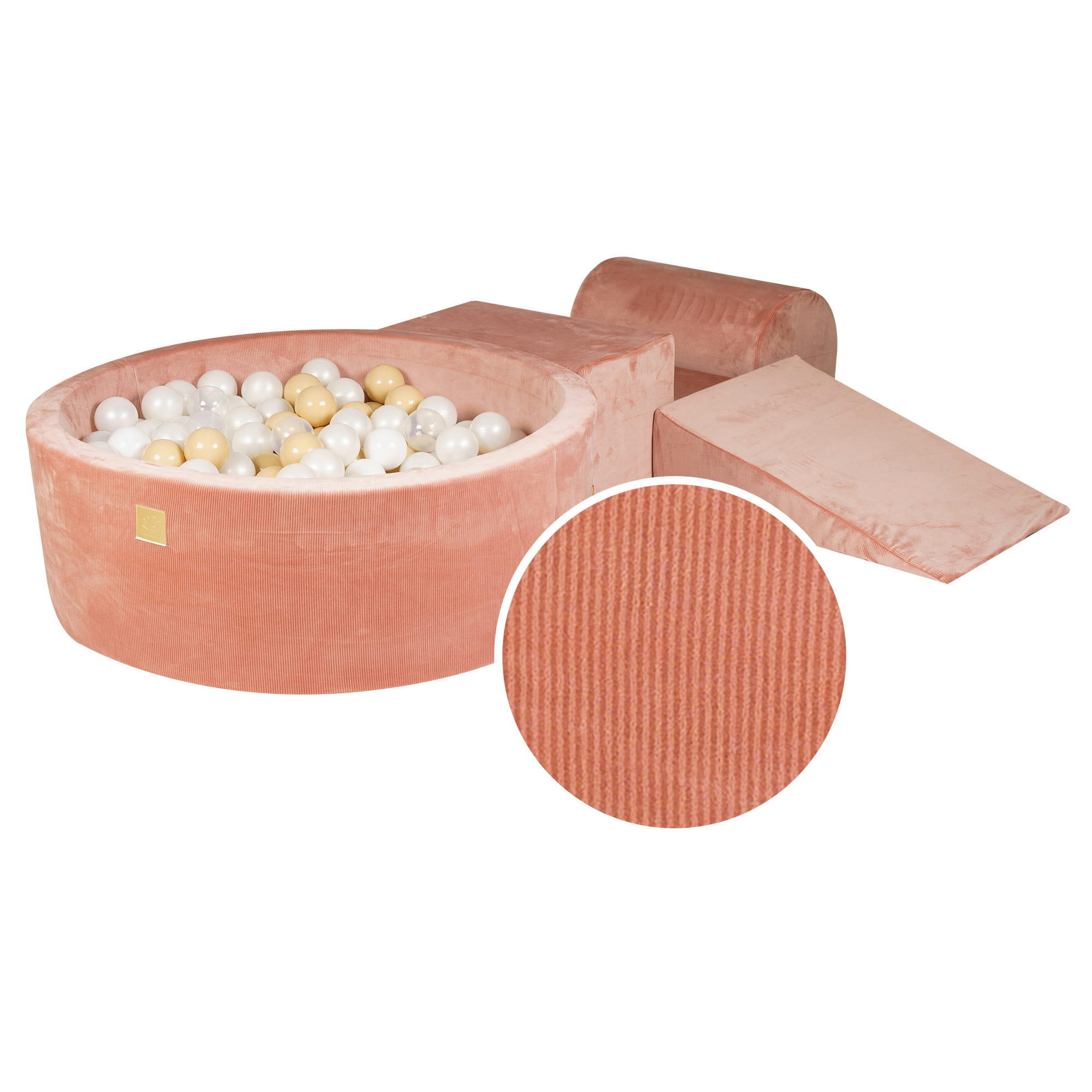 - Aire de jeu Mousse Piscine Balles Blanc Perle/Beige/Transparent W90