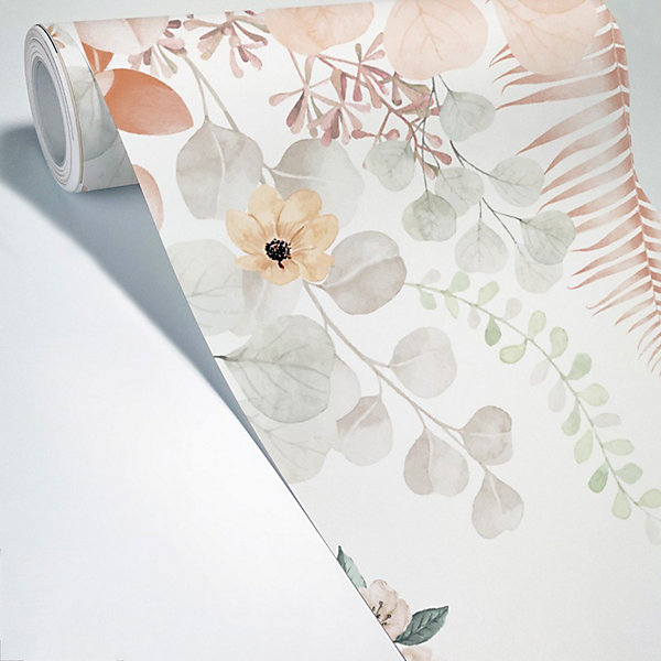 Papier peint panoramique - Flowers in Rain - Multicolore - intissé : 150g/m² - 7 lés : 336x270cm