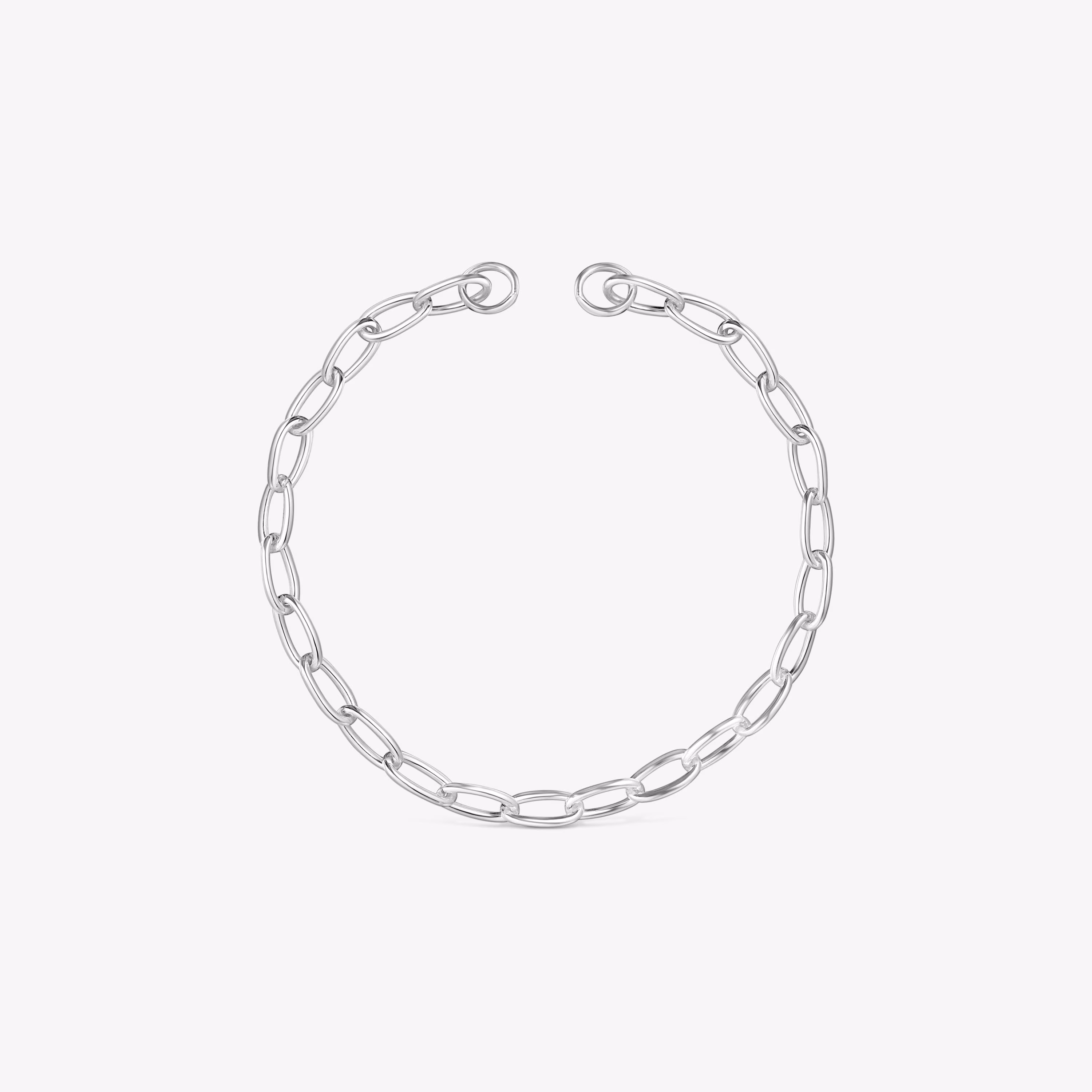 Pulsera cadena de plata Hold Oval