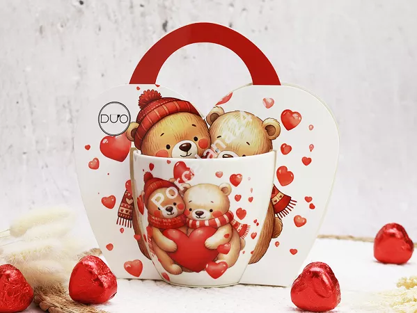 Kubek 0,46 L Duo - Misie z sercami 15.MZS.K46