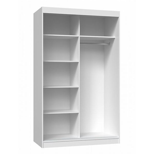 PAOLO - Armoire penderie à 2 portes coulissantes - Largeur 120 cm - Dressing de chambre 2 portes