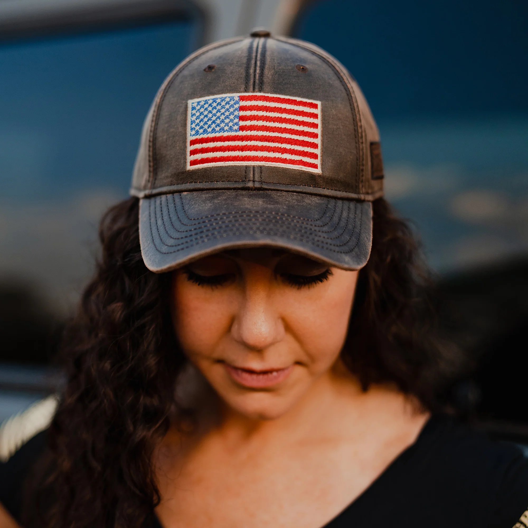 Full Color Flag Waxed Hat