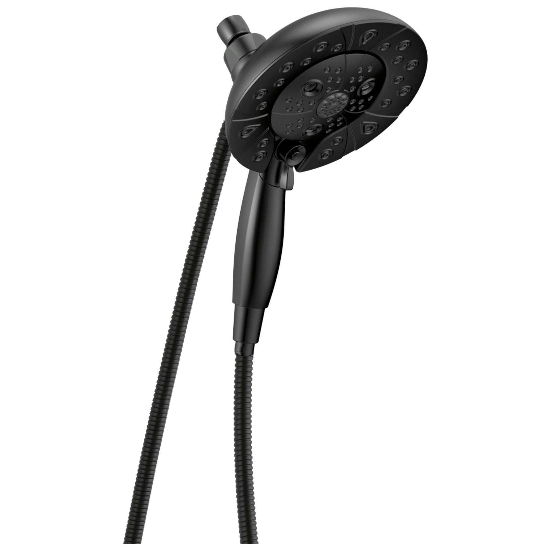 Delta H2Okinetic In2ition 5-Setting Round 2-in-1 Shower Set, Matte Black